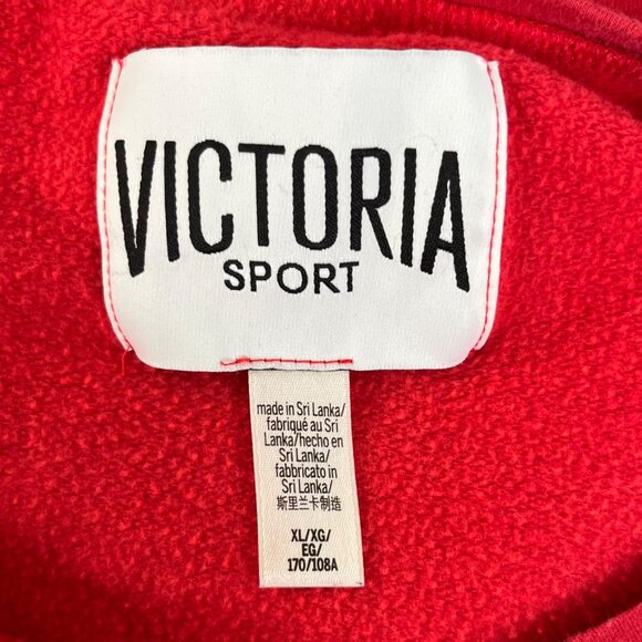 Victoria Sport Pull Over Sweatshirt Womens XL Red Activewear Workout - Picture 6 of 8